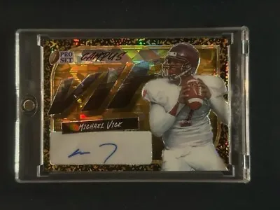 2023 Leaf Pro Set Michael Vick Gold Crystal Prizm Campus VIP Auto 1/1 #VIP-MV1 • $11.57