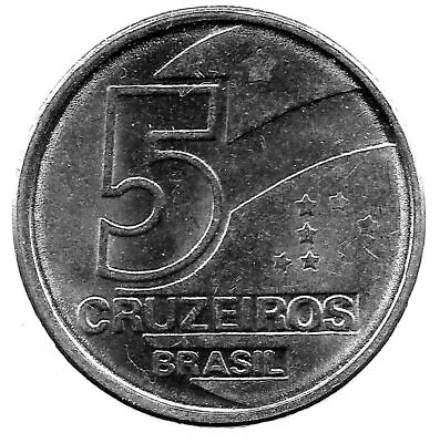 Brazil 5 Cruzeiros Coin KM618 1990 - 1992 • $3.90