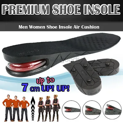 $6.99 • Buy 7cm Shoe Increase Lifts For Men And Women Insole 3 Layer Height Heel Air Cushion