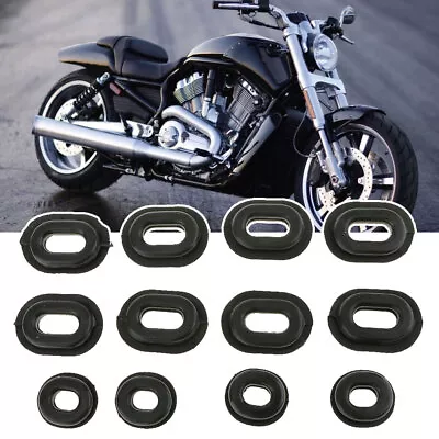 12Pcs Motorcycle Parts Oval Round Rubber Side Cover Grommets Pads Protector Pads • $6.39