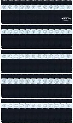 120 PK Mens 30 Inch Premium Cotton King Size Extra Long Black Tube Socks- 13-16 • $126