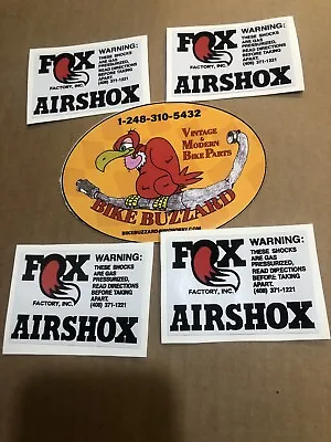 4 Vintage Fox Airshox Airshocks Air Shocks Shock Stickers Decals New! • $19.99