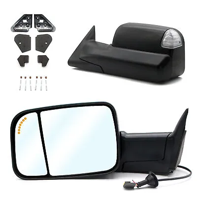Pair Towing Mirrors For 1995 1996 1997 Dodge Ram 1500-3500 Power LED Signal Lamp • $138.26