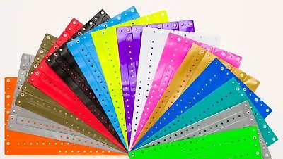 10 Plain L-Shaped Vinyl Plastic ID Wristbands For Events Parties Nightclubs • £2.75