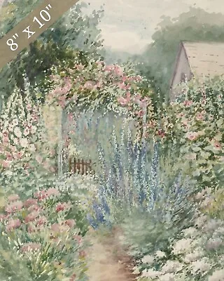 Vintage Flower Garden Painting Reproduction Giclee Print 8x10 On Fine Art Paper • $14.99