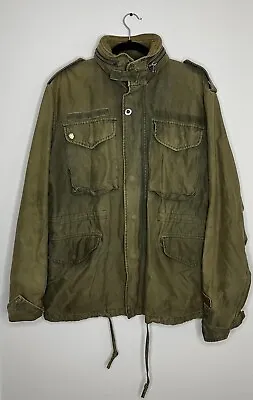 Men's OBEY Cotton Green Khaki Jacket UK Large  • £49.99