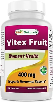 Best Naturals Vitex Fruit (Chasteberry) 400 Mg 250 Capsules • $13.99