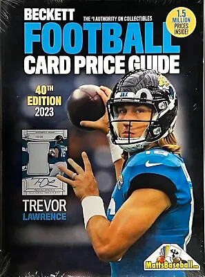 New 2023 Beckett FOOTBALL CARD Annual Price Guide 40th Edition W/TREVOR LAWRENCE • $30.30