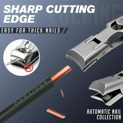 Ultra Sharp Nail Clippers Steel Wide Jaw Opening Anti Portable Splash Q9K7 • $11.63