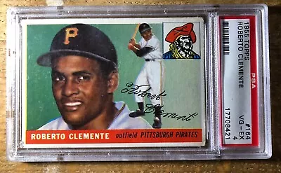 1955 Topps #164 Roberto Clemente RC...PSA 4 VG-EX...Iconic Pirate HOF Great! • $2650