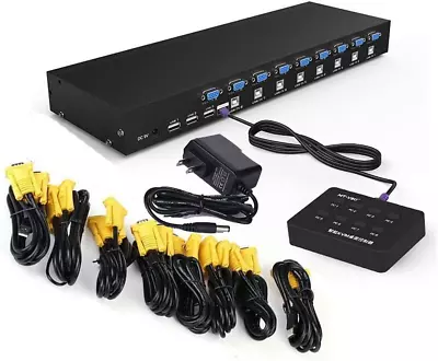 8 Port Manual Smart VGA USB KVM Switch 801UK PC Computer DVR Selector 1 KM Combo • $124.99