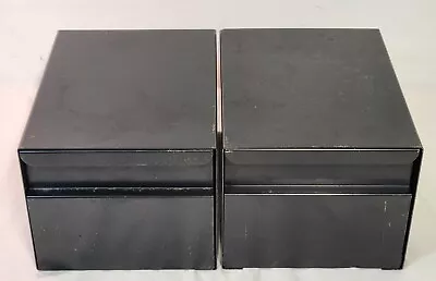 Parts Bin Drawer Cabinet Black Metal File Card Box.  Heavy Duty.  Lot Of 2.   • $34.99
