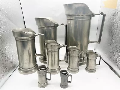 £89.99 • Buy Vintage Finstain Pewter Large Measuring Tankard Set