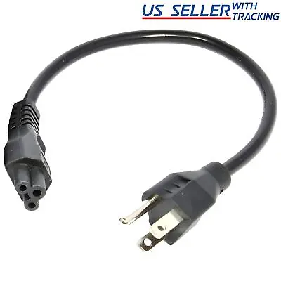 AC Power Cord 1 Foot Short 3-Prong Cable IEC-60320 IEC320 C5 To NEMA 5-15P 18AWG • $6.39