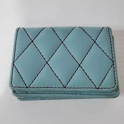 365 By Franklin Covey Wallet Blue Faux Leather ID Card Holder Storage  • $12.99
