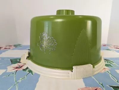 Vintage # 600 Lock Lift Cake Cover Avocado Green MCM 1960s W/lid Kitchen Utensil • $18.99