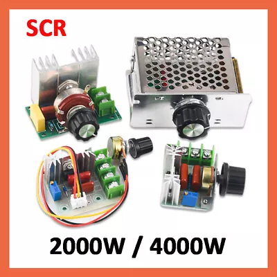 2000W 4000W Motor Speed Control Controller 220VAC SCR Variable Voltage Regulator • £6.95