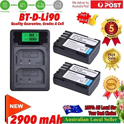 2900mAh Battery X 2 & Dual USB Charger For Pentax D-LI90K-5 K-5 II K-5 IIs • $66.98