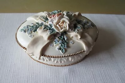 San Francisco Music Box Co. Floral/Ribbon Trinket/Jewelry Box – Song - Fur Elise • $14.99