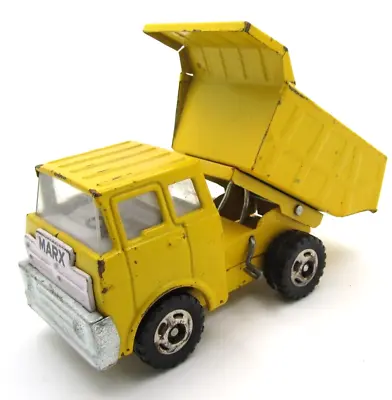 Vtg Louis Marx Metal Yellow Dump Truck Toy (Made In Japan) • $27.49