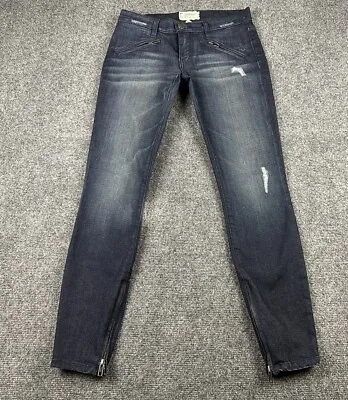 Current Elliott Women’s Jeans The Silver Lake Zip Sz 25/0 Dark Blue 27X27 Actual • $34.99