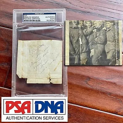 MARILYN MONROE * PSA/DNA * Authentic AUTOGRAPH Type 1 Candid Army Photo SIGNED • $6250