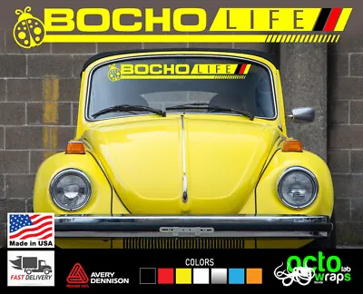 $27.99 • Buy Fit VW Volkswagen Beetle Classic Bug Part Side Decal Sticker Engine BOCHO LIFE
