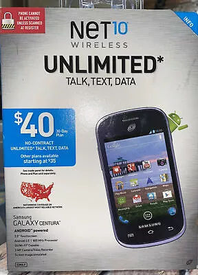 Net 10 Wireless Unlimited Talk Samsung Galaxy Centura No-Contract Smartphone • $31.50