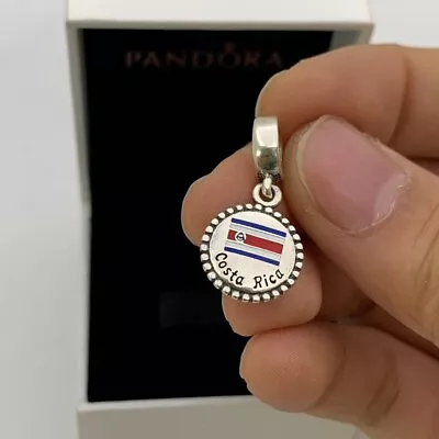 Pandora Costa Rica Flag Exclusive Dangle Charm Pendant • $45