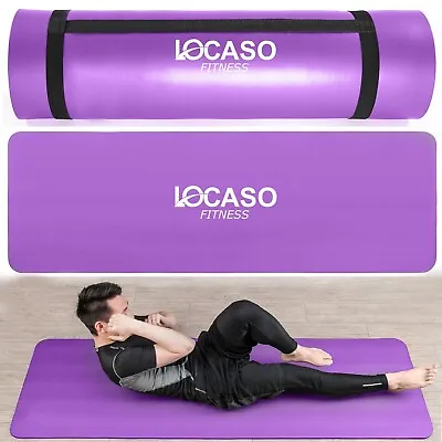 Non Slip Yoga Mat Thick Gym Exercise Fitness Pilates Workout Mat 173 X 61cm • £9.75