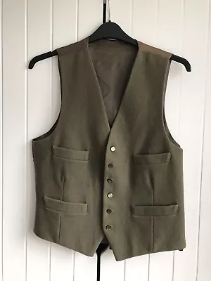 Gurteen Green 100% Pure New Wool Waistcoat Size 40 Made In UK. • £18