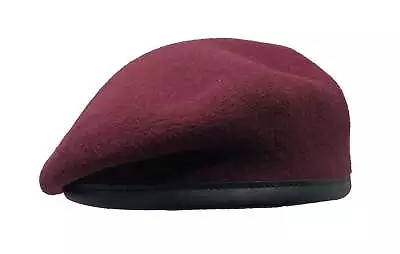 Laulhère Commando Military Army Small Crown Merino Wool Beret - Para Maroon • $18.64