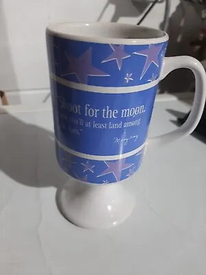 Vintage Mary Kay  Shoot For The Moon  Coffee Tea Mug Cup Footed 5 3/4  • $5.30