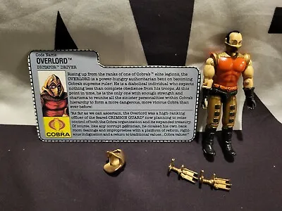 Overlord Dictator V1 1990 Driver G.I. JOE COBRA Vintage Original 100% COMPLETE • $39.97