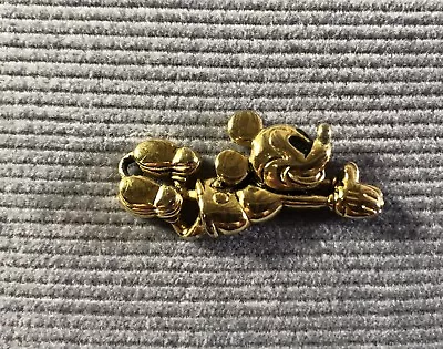 Mickey Mouse Gold Tone Charm Pendant Marked Disney Diving/Jumping Mickey • $17.99