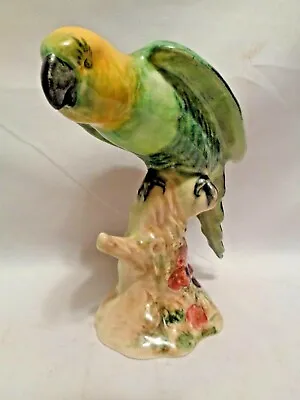 Orig Beswick England Porcelain Yellow Green Parrot Bird Porcelain • $85