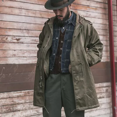 Bronson M1951 Fishtail Parka Shell M-51 Vintage Military Style Men's Trench Coat • £155.99