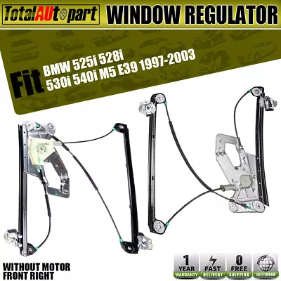 2x Power Window Regulators W/o Motor For BMW E39 M5 525i 530i Front Left & Right • $76.99