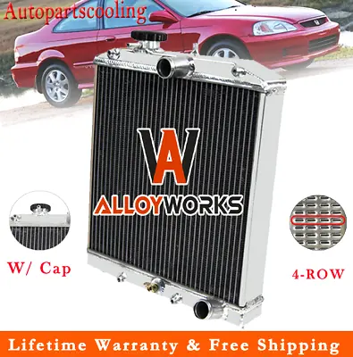 4 ROW Aluminum Radiator For 1992-2000 HONDA Civic EJ EK/DEL EG/INTEGRA SOL DB • $94.05