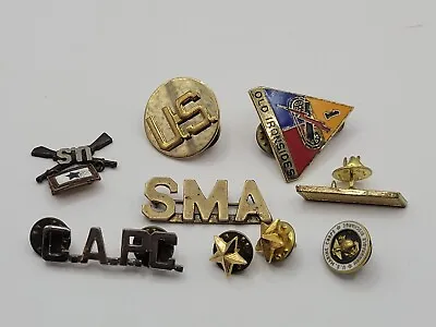 Vintage US MIlitary Lapel Hat Pins Lot Of 9 • $20