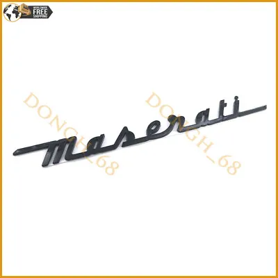 Maserati Trunk Nameplate Emblem Glossy Black Letter Badges Ghibli • $24.99