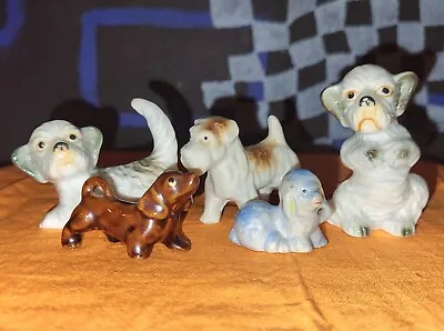 Vintage Small Miniature Ceramic Dog Figurines • $17