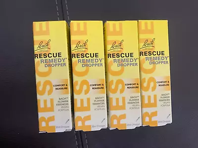 £29.95 • Buy BACH RESCUE REMEDY DROPPER COMFORT & REASSURE 4 X 20ml *EXP 2027*