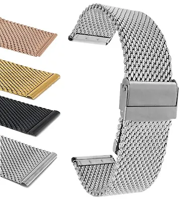 Bandini Thick Mesh Watch Band Strap For Breitling Transocean Watch - 20mm 22mm • $17.95