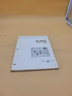 Hewlett Packard Shf Signal Generator 626a Operating And Service Guide Manual • $17