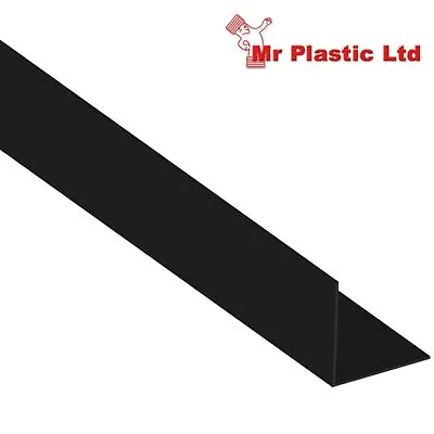 £5.36 • Buy PVC Plastic 90 Degree Angle Trim In Black - 2.4 Metre (Various Widths Available)
