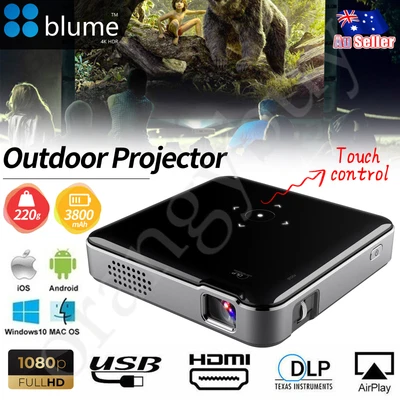 Portable HD Smart WIFI USB DLP Pocket Projector Home Office Camping Projector AU • $369.90