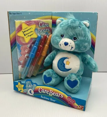 2004 BEDTIME BEAR GIFT SET W/9  CarebearBlopensStencils & Paper Care Bears NEW • $46.08