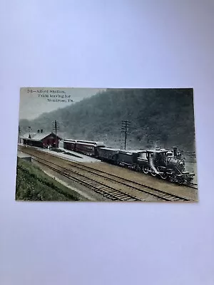 1907 Alford Railroad Station & Train In Montrose PA OLD • $3.99