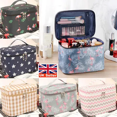 Large Capacity Make-Up Bags Vanity Case Cosmetic Nail Tech Storage Beauty Box UK • £4.89